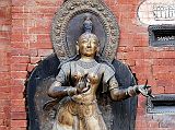 
Kathmandu Patan Durbar Square Mul Chowk River Goddess Jamuna Standing On A Makura Mythical Crocodile
